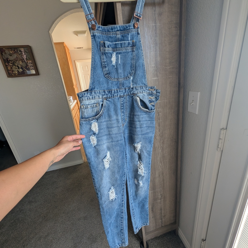 Forever 21 Blue Denim Overalls